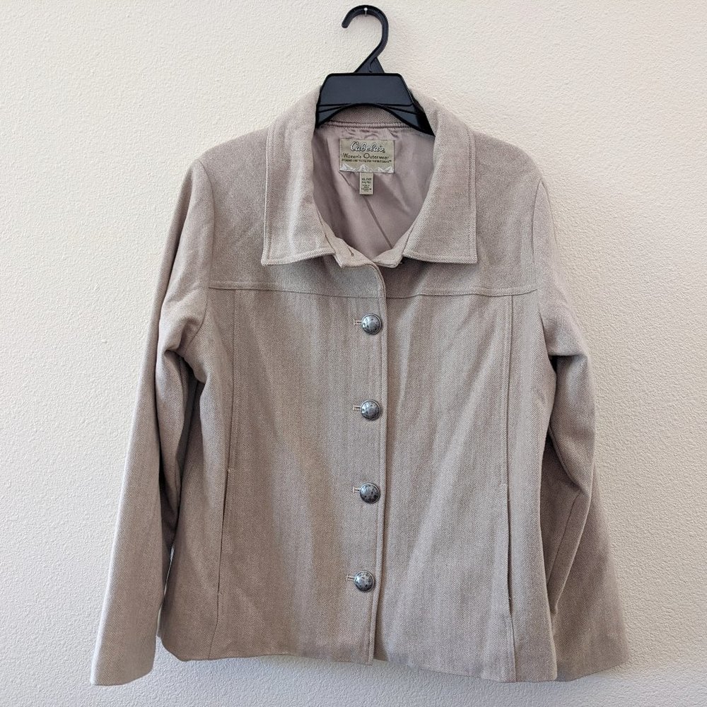 Cabela's Women's Tweed Herringbone Wool Blend Jacket Size XL